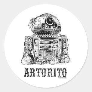 May The 4. cinco De Mayo Arturito Runder Aufkleber