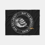 May The Bridges I Burn Light The Way Motivational Fleecedecke (Vorderseite (Horizontal))