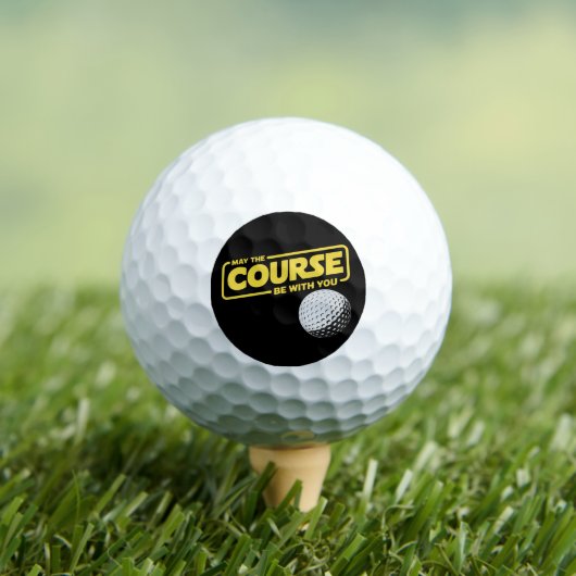 May The Course Be With You Funny Golf Golfing Golfball (Insitu T-Shirt)