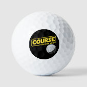May The Course Be With You Funny Golf Golfing Golfball (Vorderseite)