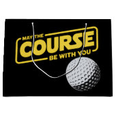 May The Course Be With You Funny Golf Golfing Große Geschenktüte (Vorderseite)