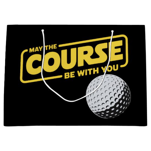 May The Course Be With You Funny Golf Golfing Große Geschenktüte (Vorderseite)