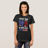 May The Forth Be With Our Veterans USA Flag Indepe T-Shirt (Vorne ganz)