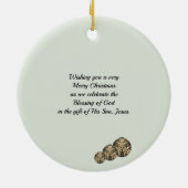 MAY THE LORD BLESS YOU Christian Christmas Keramik Ornament (Hinten)