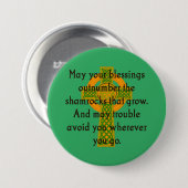 May the segessings outnumber - Irish Quote Button (Vorne & Hinten)