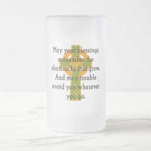May the segessings outnumber - Irish Quote Mattglas Bierglas