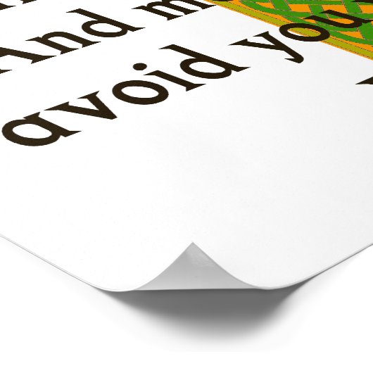 May the segessings outnumber - Irish Quote Poster (Ecke)