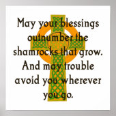 May the segessings outnumber - Irish Quote Poster (Vorne)