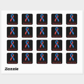May-Thurner-Syndrom Advocate Black Square Sticker (Blatt)