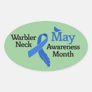 May Warbler Neck Awareness Montag Ovaler Aufkleber