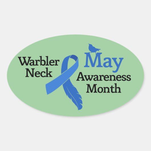 May Warbler Neck Awareness Montag Ovaler Aufkleber (Vorderseite)