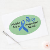 May Warbler Neck Awareness Montag Ovaler Aufkleber (Umschlag)