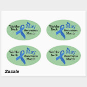May Warbler Neck Awareness Montag Ovaler Aufkleber (Blatt)