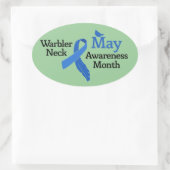 May Warbler Neck Awareness Montag Ovaler Aufkleber (Tasche)