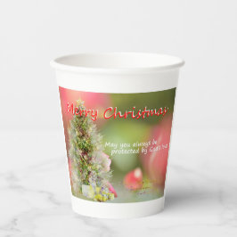 May you always be protected by God's love  Pappbecher