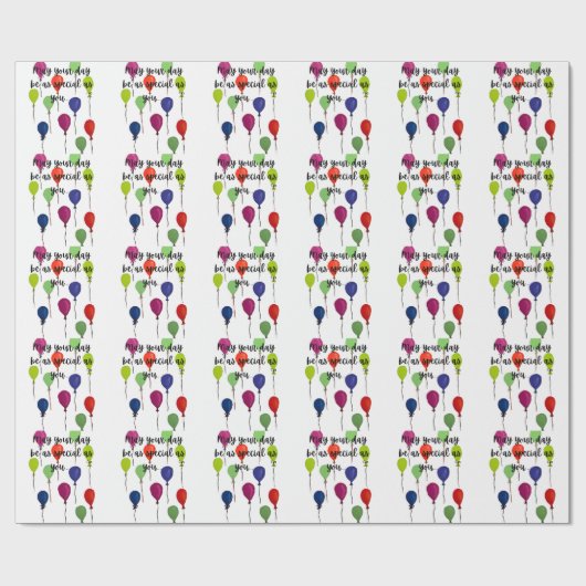 May your day be special colourful balloons geschenkpapier (Flach)