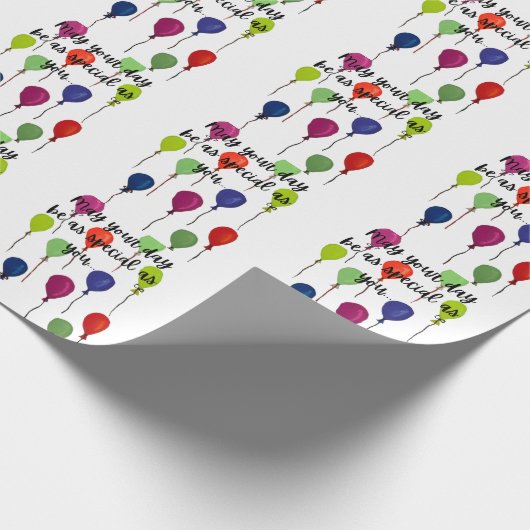 May your day be special colourful balloons geschenkpapier (Ecke)