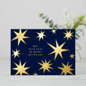 May your days be merry and bright gold stars folieneinladung (Stehend vorne)