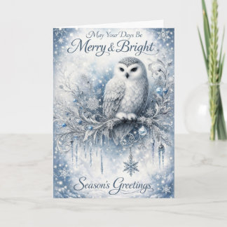 May Your Days Be Merry & Bright – Winter Owl Karte