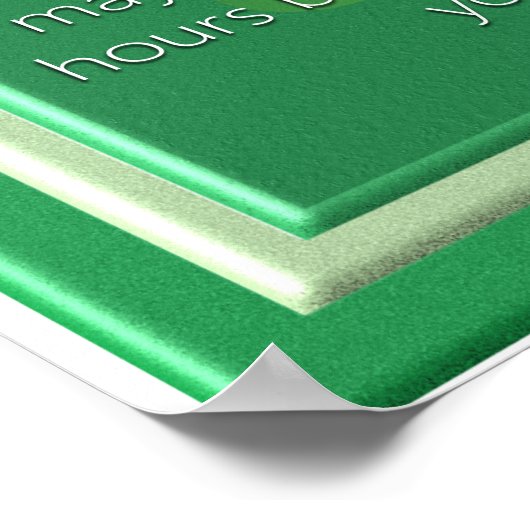 May your Glass - Irish Blessing - Art Print Poster (Ecke)