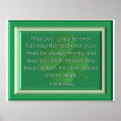 May your Glass - Irish Blessing - Art Print Poster (Vorne)