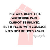 Maya Angelou Quote History Courage Tragetasche