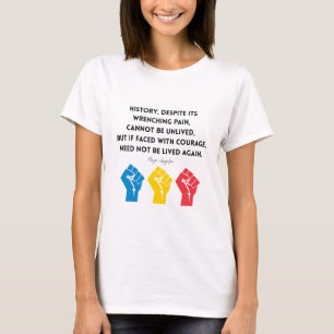 Maya Angelou zitiert Geschichte Courage DR Kongo D T-Shirt