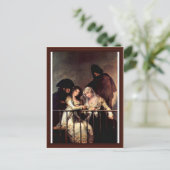 Maya auf einem Balkon von Francisco de Goya Postkarte (Stehend Vorderseite)
