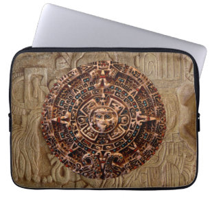 Maya-Aztec Sun Calendar Altes Mexiko Laptop Schläf Laptopschutzhülle