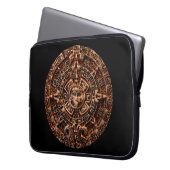 Maya-Aztec Sun Calendar Altes Mexiko Laptop Schläf Laptopschutzhülle (Vorderseite Links)