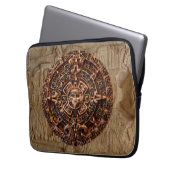 Maya-Aztec Sun Calendar Altes Mexiko Laptop Schläf Laptopschutzhülle (Vorderseite Links)