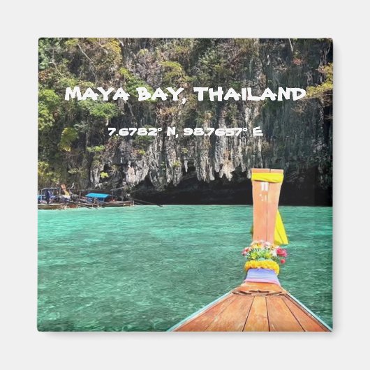 Maya Bay Thailand GPS Magnet (Vorne)