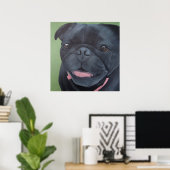 Maya Black Mops Dog Poster (Heimbüro)