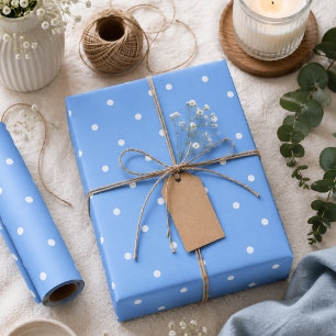 Maya Blaue Tupfen  Geschenkpapier