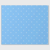 Maya Blue Polka Dots Geschenkpapier (Flach)