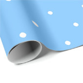 Maya Blue Polka Dots Geschenkpapier (Rolleneckpunkt)