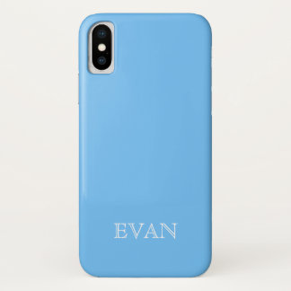 MAYA BLUE Solid Background iPhone X Fall Case-Mate iPhone Hülle