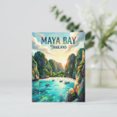 Maya-Bucht Thailand Postkarte (Stehend Vorderseite)