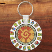 Maya Calendar Design Schlüsselanhänger (Vorderseite)