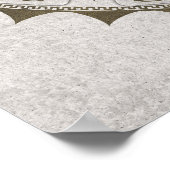 Maya Calendar Glyphen Goldene Textur auf Stein Poster (Ecke)