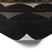 Maya Calendar Glyphen Pastel Gold auf braun Poster (Ecke)