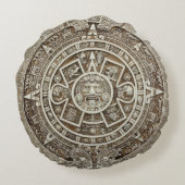 Maya Calendar Kissen. Rundes Kissen (Rückseite)
