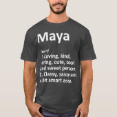 MAYA Definition Personalisiert Name Funny Birthday T-Shirt (Vorderseite)