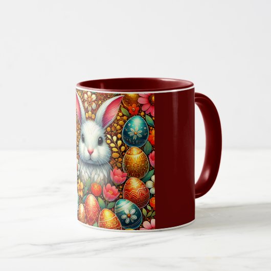 MAYA ~ EASTER BUNNY Eier Blume ~ Tasse (VorderseiteRechts)