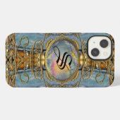 Maya Flond viktorianisches Monogramm iPhone Hülle (Rückseite (Horizontal))