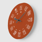 Maya Glyph Große Wanduhr (Winkel)