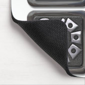 Maya-Glyphen, schwarz und silber Mousepad (Ecke)