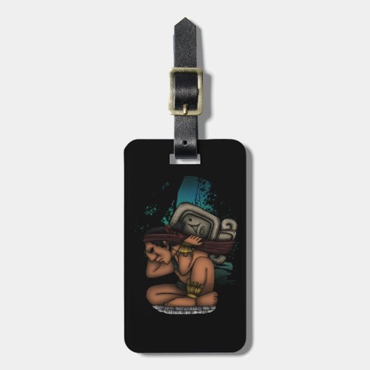 Maya God Gepäckanhänger (Vorderseite vertikal)