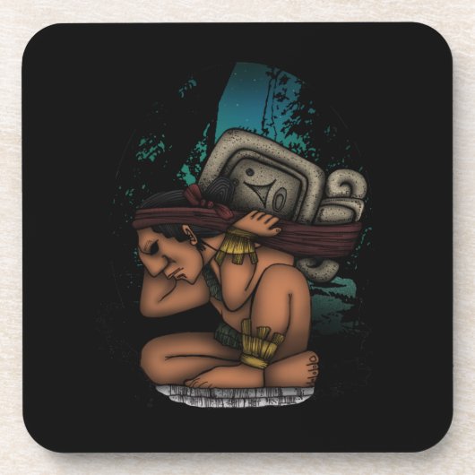 Maya God Getränkeuntersetzer (Vorderseite)