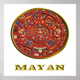 Maya-indische Kunst Poster